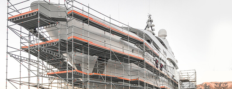 65 m Luxury Superyacht exterior maintenance and custom styling works