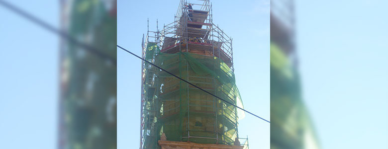 Restauração de torre histórica
