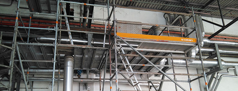 Industrial scaffold site